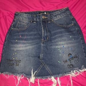 Boohoo Denim Skirt